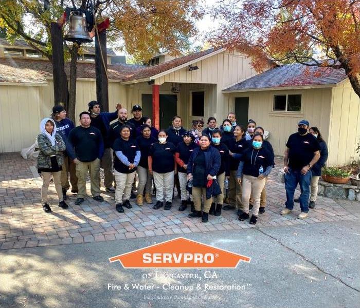 group photo of servpro of lancaster east workers
